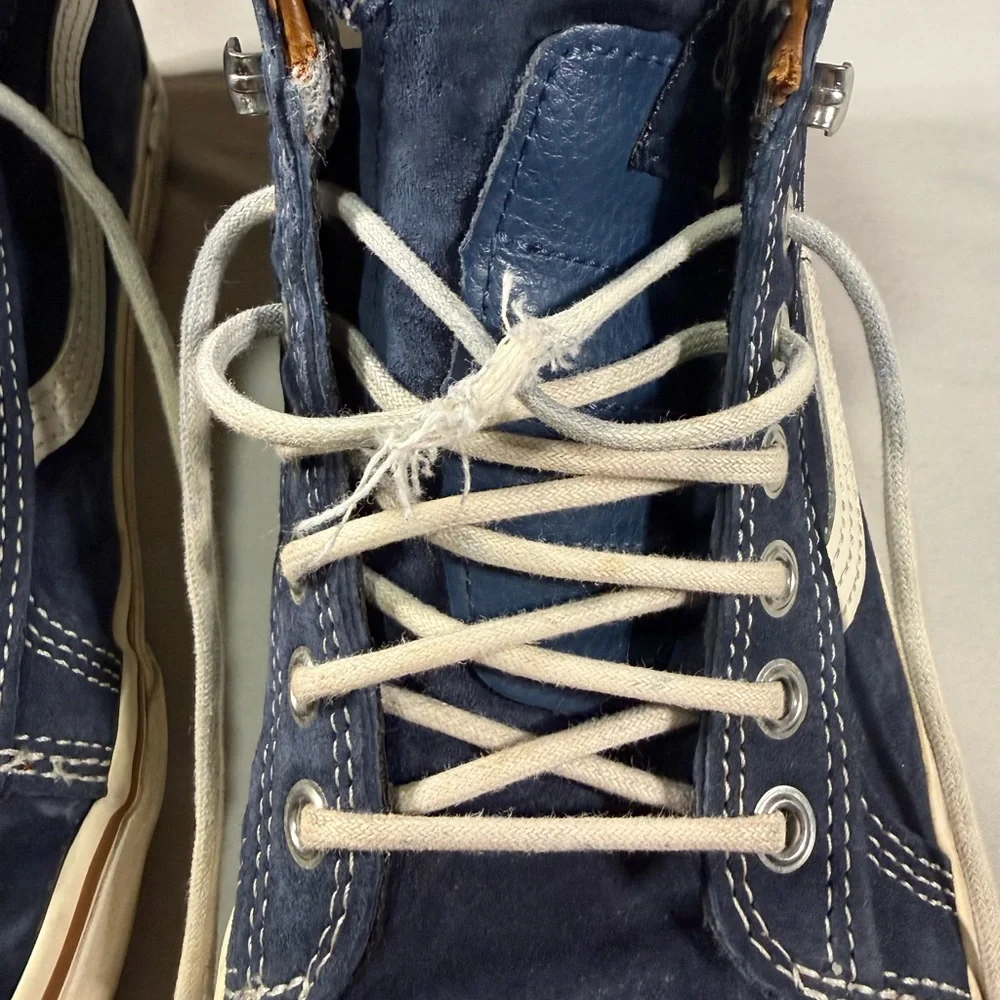 Vans Sk8-Hi MTE Men’s 9 Navy Suede Fleece Lined Boots Y2K Skater Wear‎
